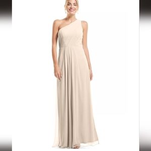 Bill Levkoff Unaltered Champagne One Shoulder